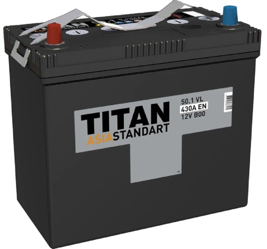 Аккумулятор Titan ASIA STANDART 50.1 VL B00 430А 4607008887570
