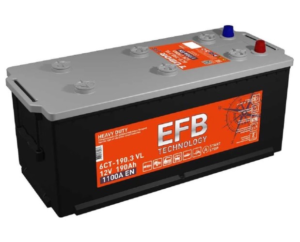 Аккумулятор Titan EFB 190.3 VL 1100А конус 4607008886863