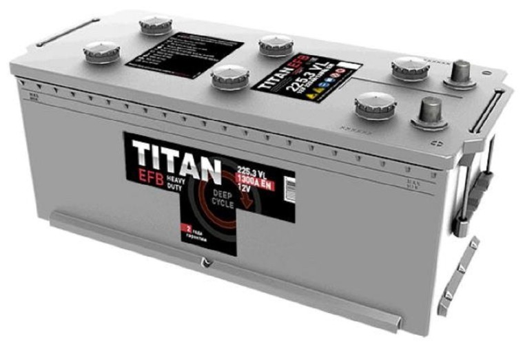 Аккумулятор Titan EFB 225.3 VL 1200А конус 4607008886870