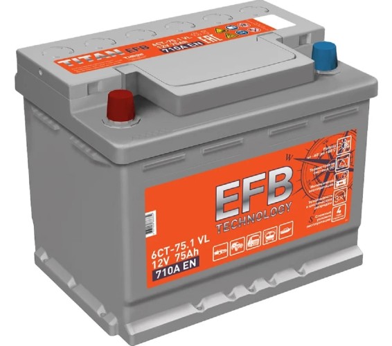 Аккумулятор Titan EFB 75.1 VL 710А 4607008886832