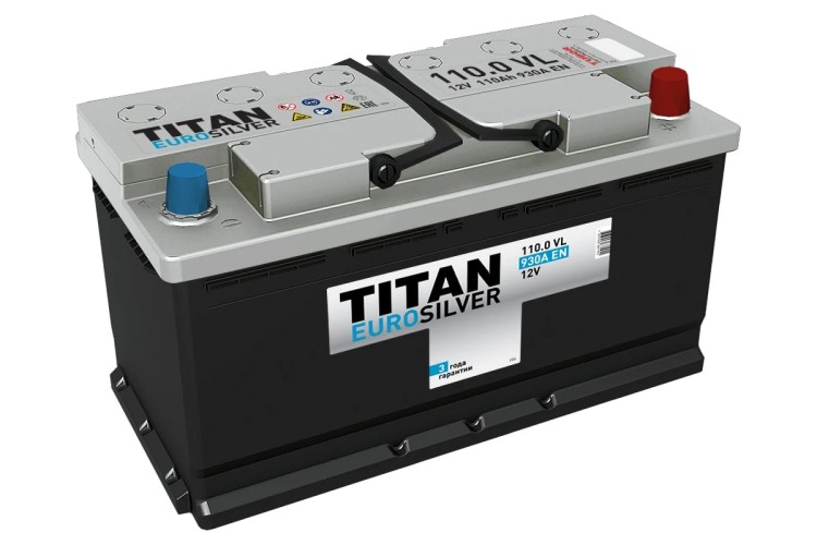 Аккумулятор Titan EUROSILVER 110.0 VL 930А 4607008881455