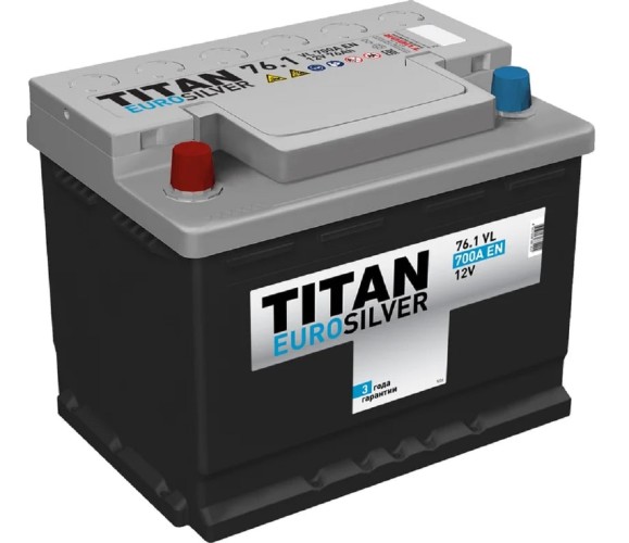 Аккумулятор Titan EUROSILVER 76.1 VL 700А 4607008881424