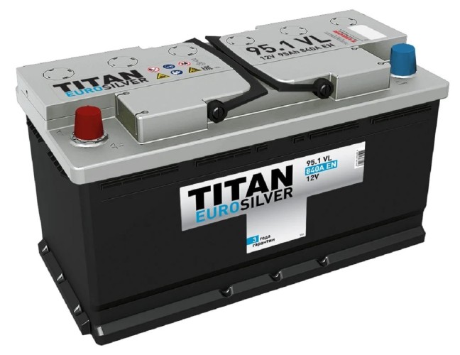Аккумулятор Titan EUROSILVER 95.1 VL 840А 4607008881448