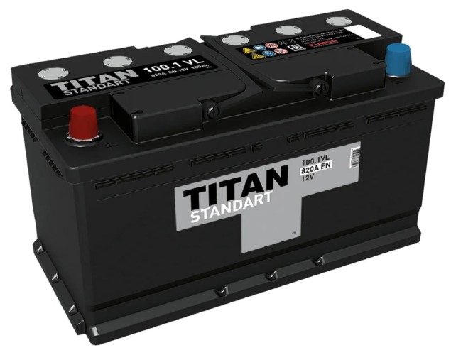 Аккумулятор Titan STANDART 100.1 VL 820А 4607008888027