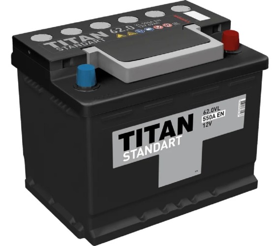 Аккумулятор Titan STANDART 62.0 VL 550А 4607008882193