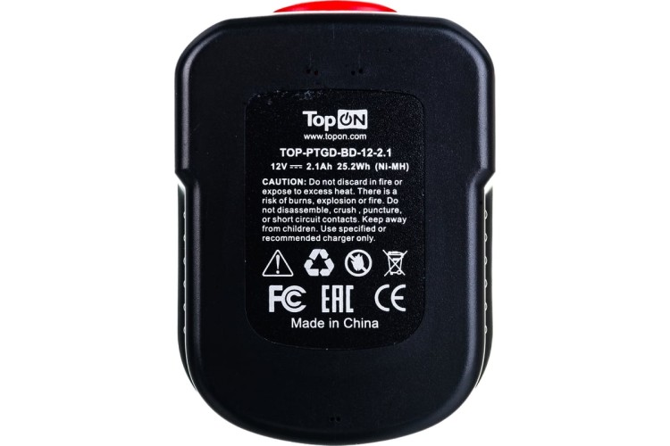 Аккумулятор TopON для Black & Decker BDG 12В, 2.1Ah (Ni-Mh) - изображение 3