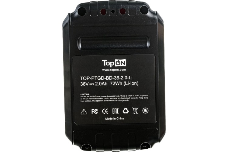 Аккумулятор TopON для Black & Decker 36В, 2.0Ah (Li-Ion) - изображение 5