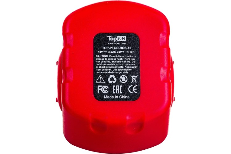 Аккумулятор TopON для Bosch GDR 12В, 3.0Ah (Ni-Mh) TOP-PTGD-BOS-12 - изображение 3