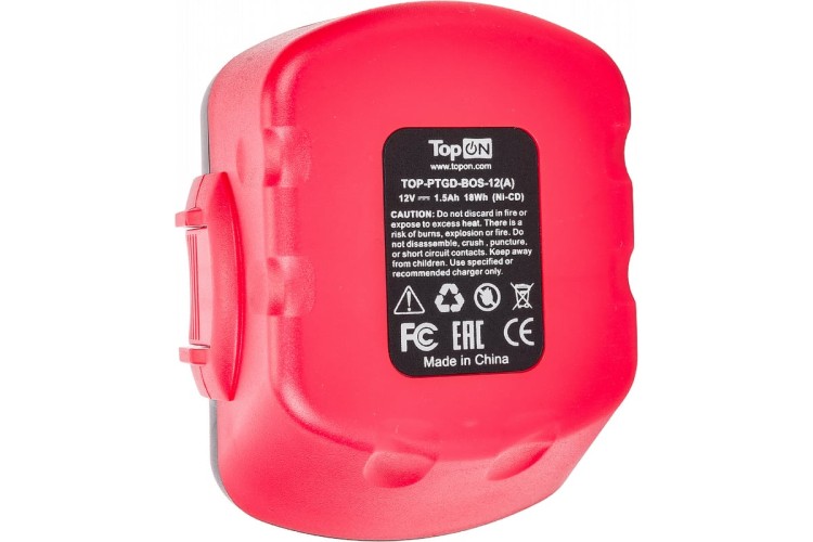 Аккумулятор TopON для Bosch GDR 12В, 1.5Ah (Ni-Cd) - изображение 3