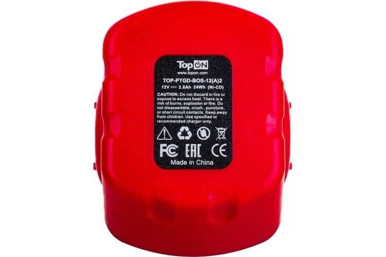 Аккумулятор TopON для Bosch GDR 12В, 2.0Ah (Ni-Mh) - изображение 4