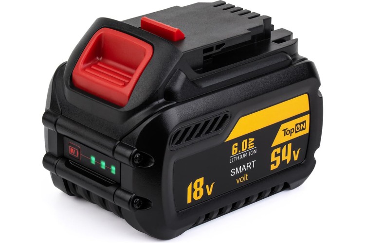 Аккумулятор TopON для Dewalt XR FLEX VOLT 18/54В 6.0Ah (Li-ion) TOP-DE-DCB546