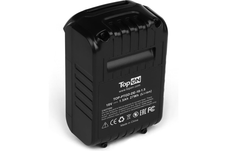 Аккумулятор TopON для DeWalt DCB 18В, 1.5Ah (Li-Ion) - изображение 2