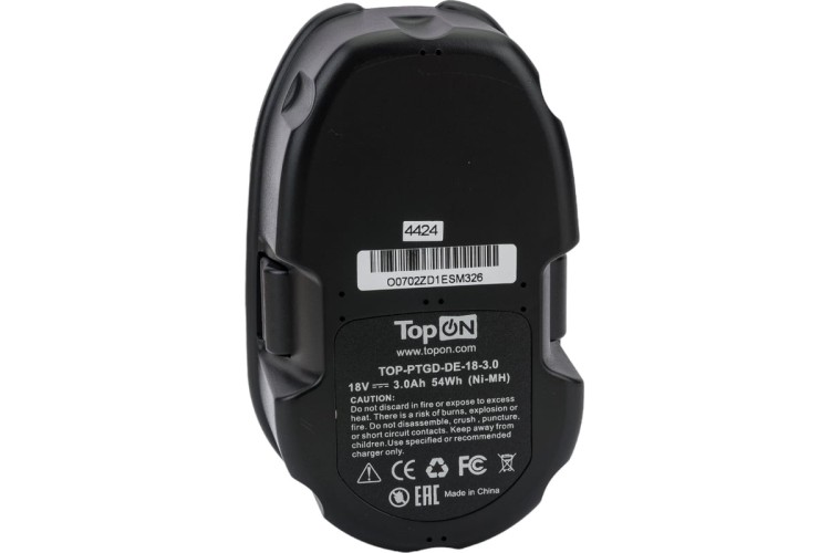 Аккумулятор TopON для DeWalt DE 18В, 3.0Ah (Ni-Mh) TOP-PTGD-DE-18-3.0 - изображение 3