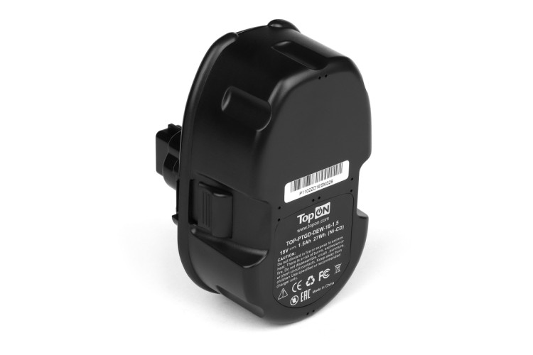 Аккумулятор TopON для DeWalt DE 18В, 1.5Ah (Ni-Cd) - изображение 3