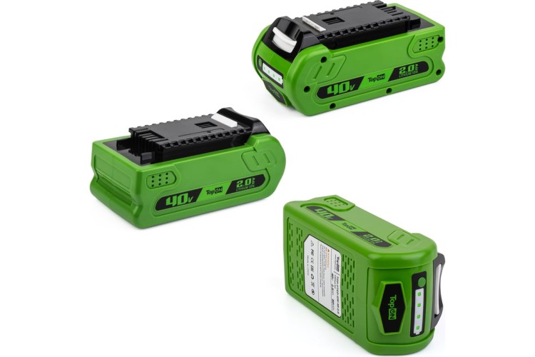 Аккумулятор TopON для Greenworks 40В 2.0ah (li-ion) - изображение 2