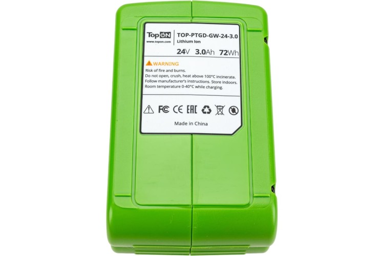 Аккумулятор TopON для Greenworks 24В, 3.0Ah (Li-Ion) TOP-PTGD-GW-24-3.0 - изображение 4
