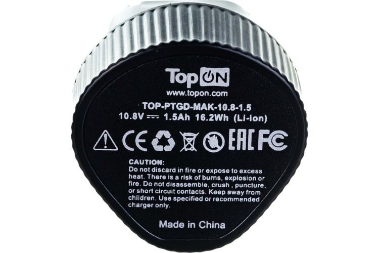 Аккумулятор TopON для Makita BL1013 10.8В, 1.5Ah (Li-Ion) - изображение 3