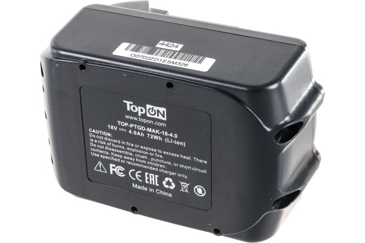 Аккумулятор TopON для Makita 18В, 4.0Ah (Li-Ion) TOP-PTGD-MAK-18-4.0 - изображение 3