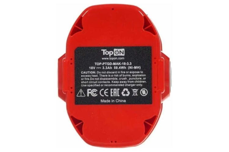 Аккумулятор TopON для Makita 18В, 3.3Ah (Ni-Mh) TOP-PTGD-MAK-18-3.3 - изображение 2