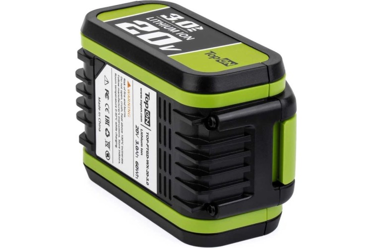 Аккумулятор TopON для Worx 20В, 3.0Ah (Li-Ion) TOP-PTGD-WX-20-3.0 - изображение 3