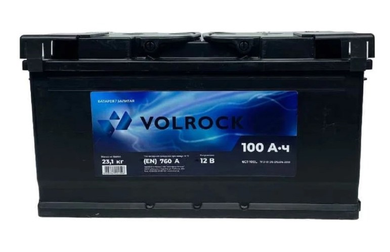 Аккумулятор VOLROCK 6СТ-100L 760А конус 4605961004508