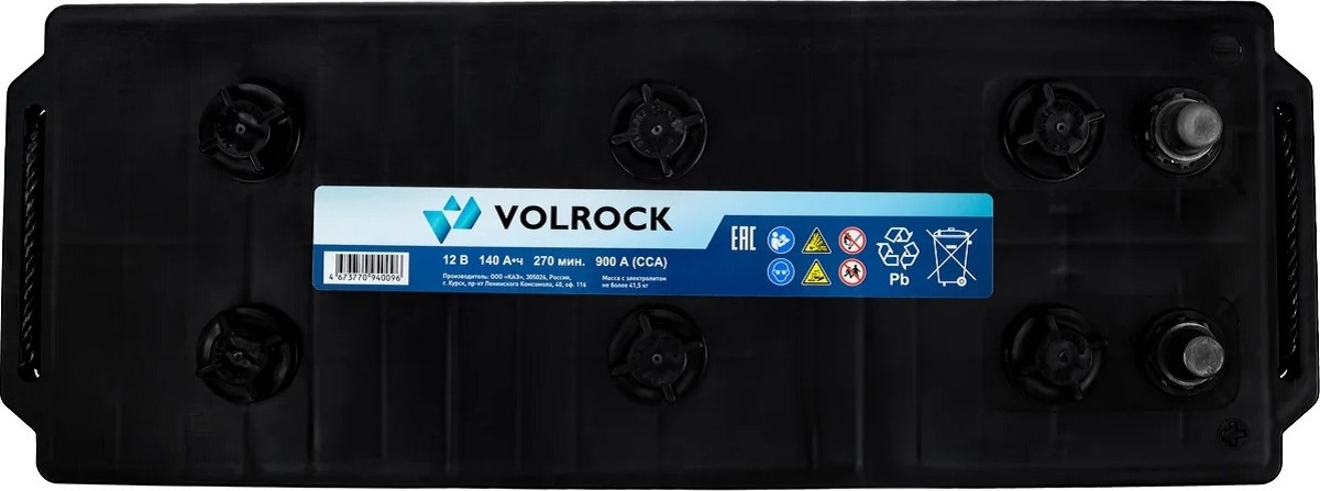 Аккумулятор VOLROCK 6СТ-140NR (О.П.) 900А (513х189х217) конус 4673770940089 - изображение 3