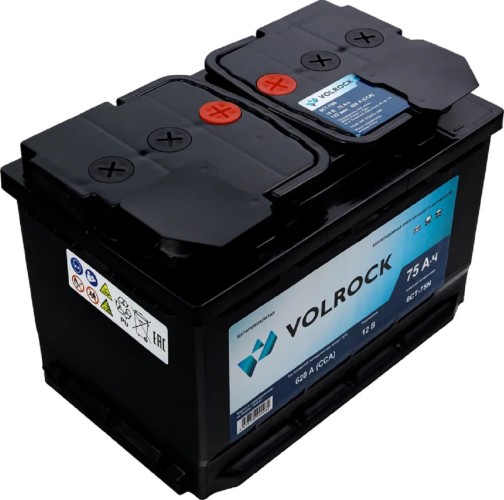 Аккумулятор VOLROCK 6СТ-75N (П.П.) 620А (276х175х190) 4673770940034 - изображение 2