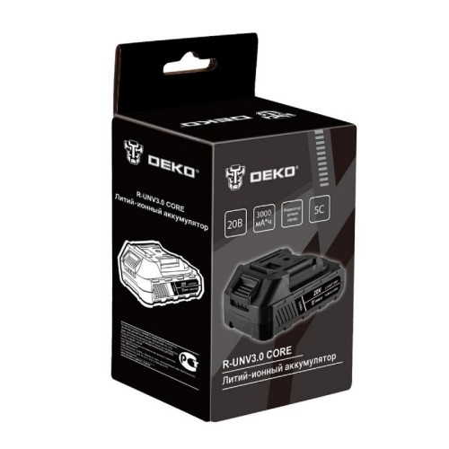 Аккумуляторная батарея DEKO 20V 3.0Ah Li-ion  CORE R-UNV 083-1014 - изображение 5
