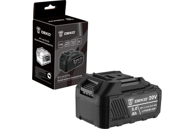 Аккумуляторная батарея DEKO 20V 5.0Ah Li-ion  084-1063  084-1063