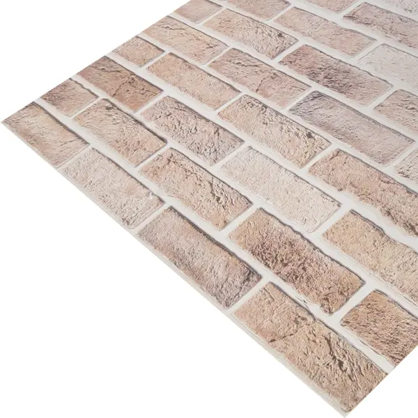 Листовая панель МДФ ALBIKO Кирпич бежевый 2200x930x6 мм 2.05 м2 - изображение 3