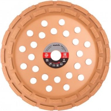 Алмазная чашка двухрядная MATRIX 230х22.2 мм 72991 72991
