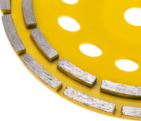 Алмазная чашка Kranz KR-90-0254 шлифовальная, двухрядная, 230х22,2мм - изображение 2