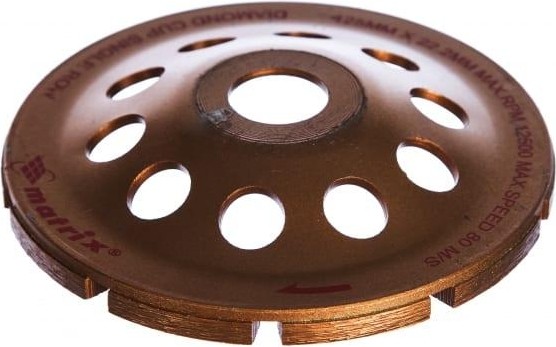 Алмазная чашка  MATRIX 125 мм, Однорядная зачистная, 72985