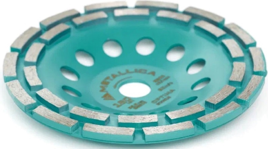 Алмазная чашка METALLICA Optima 180x22,2 мм сегментная 2 ряда по бетону 900918