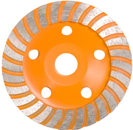 Алмазная чашка ВИХРЬ 125 мм, Турбо зачистная, 73/10/3/9