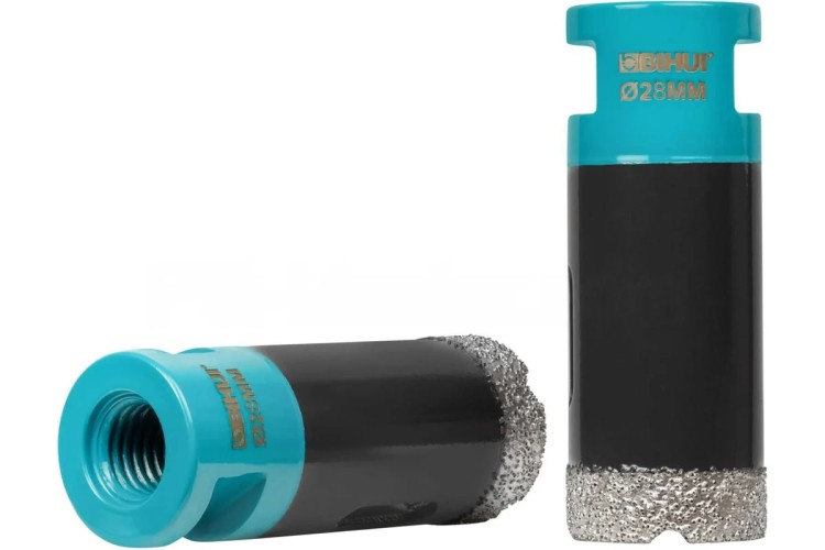 Алмазная коронка для мокрого сверления BIHUI DBDF28 по керамограниту, 28мм