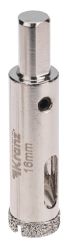 Алмазная коронка для мокрого сверления Kranz KR-92-0005 16мм по керамограниту с центров. сверлом
