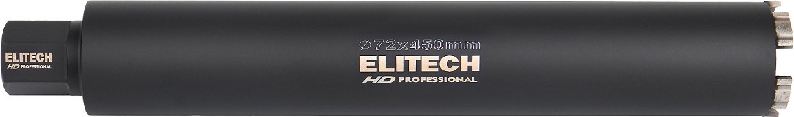 Алмазная коронка для мокрого сверления ELITECH 1110.011600 HD с охлаждением, 72х450, 1 1/4"  206477 - изображение 3