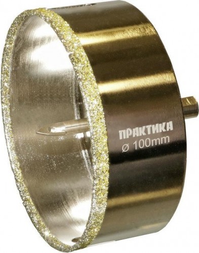 Алмазная коронка для мокрого сверления ПРАКТИКА "Профи" 100х70мм по керамограниту/керамике 917-743