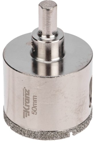 Алмазная коронка для мокрого сверления Kranz KR-92-0014 50мм по керамограниту с центров. сверлом