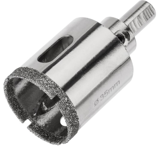 Алмазная коронка для мокрого сверления Kranz KR-92-0011 35мм по керамограниту с центров. сверлом