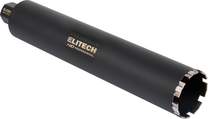 Алмазная коронка для мокрого сверления ELITECH 1110.011700 HD с охлаждением, 82х450, 1 1/4"  206478 - изображение 4