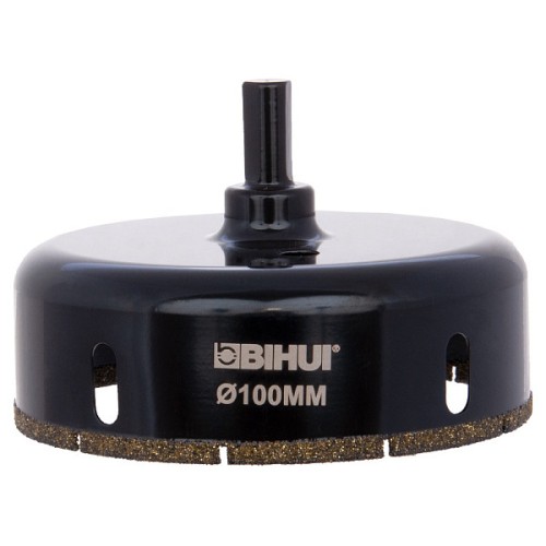 Алмазная коронка для мокрого сверления BIHUI 100 х 25мм по стеклу и керамике  DBW100