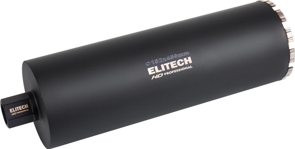 Алмазная коронка для мокрого сверления ELITECH 1110.012400 HD с охлаждением, 152х450, 1 1/4"  206485