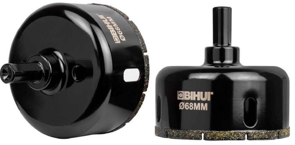 Алмазная коронка для мокрого сверления BIHUI DBW68 по стеклу и керамике, 68мм - изображение 2