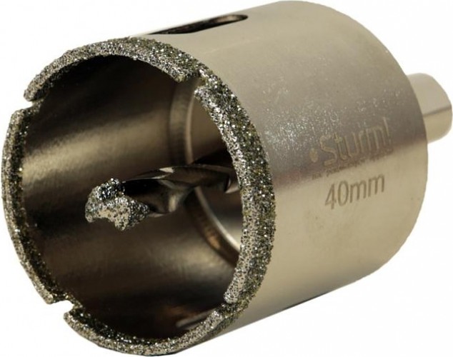 Алмазная коронка для мокрого сверления Sturm 1055-10-4070 по керамограниту 40х70 мм, хвост. с проточками