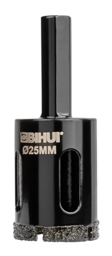 Алмазная коронка для мокрого сверления BIHUI 25 х 25мм по стеклу и керамике DBW25