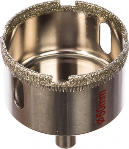 Алмазная коронка для мокрого сверления ПРАКТИКА "Мастер" 50 мм по стеклу и керамике 777-345