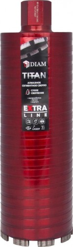 Алмазная коронка для мокрого сверления DIAM САСС 112x300х5x1,1/4UNC Extra Line Titan (арм. бетон)