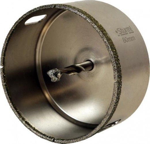 Алмазная коронка для мокрого сверления Sturm 1055-10-8070 по керамограниту 80х70 мм, хвост. с проточками